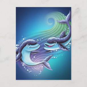 Dolphin Postcard Postkarte