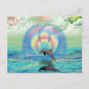 Dolphin Rising Postkarte