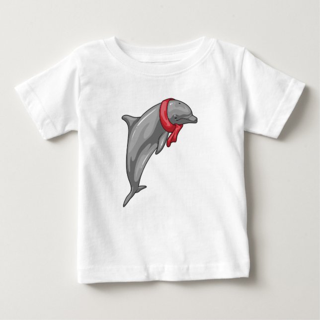 Dolphin Scarf Baby T-shirt (Vorderseite)