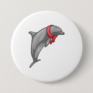 Dolphin Scarf Button