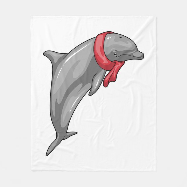 Dolphin Scarf Fleecedecke (Vorderseite)