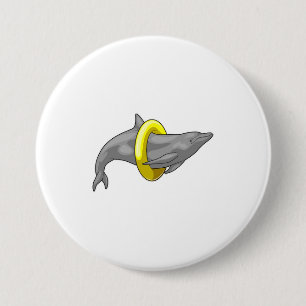 Dolphin Schwimmen Lifebuoy Button