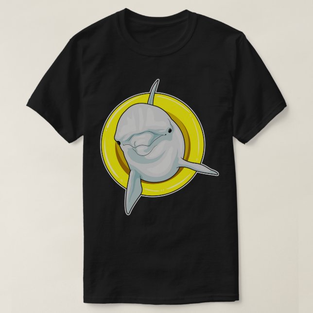 Dolphin Schwimmen Lifebuoy T-Shirt (Design vorne)