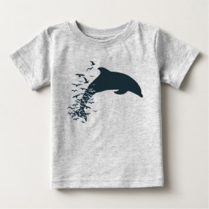 Dolphin Sea Gulls Nature Baby T-shirt