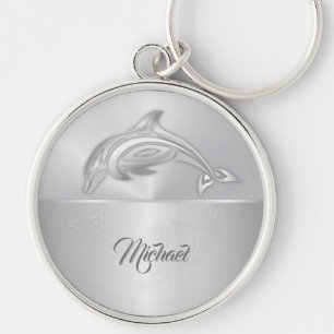 Dolphin Silver Monogram Schlüsselanhänger