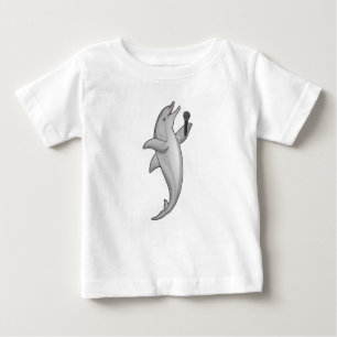 Dolphin Singer Mikrofon Baby T-shirt