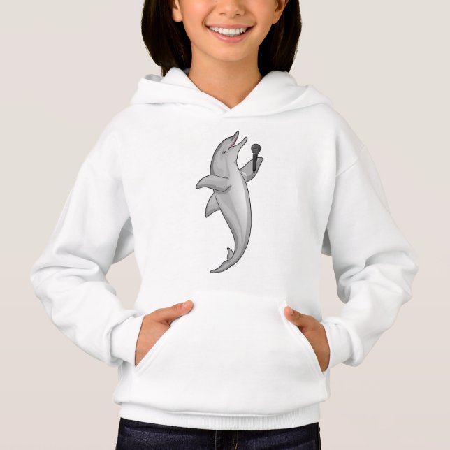 Dolphin Singer Mikrofon Hoodie (Vorderseite)