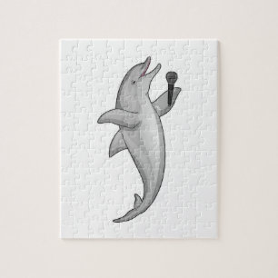 Dolphin Singer Mikrofon Puzzle