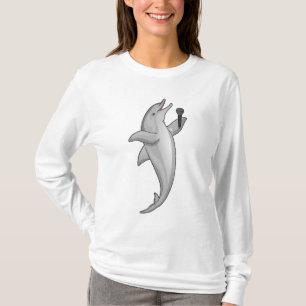 Dolphin Singer Mikrofon T-Shirt