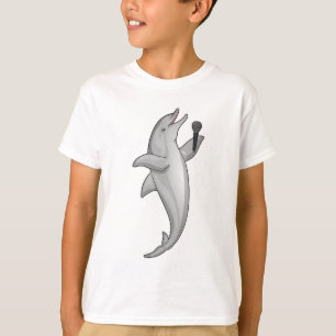 Dolphin Singer Mikrofon T-Shirt