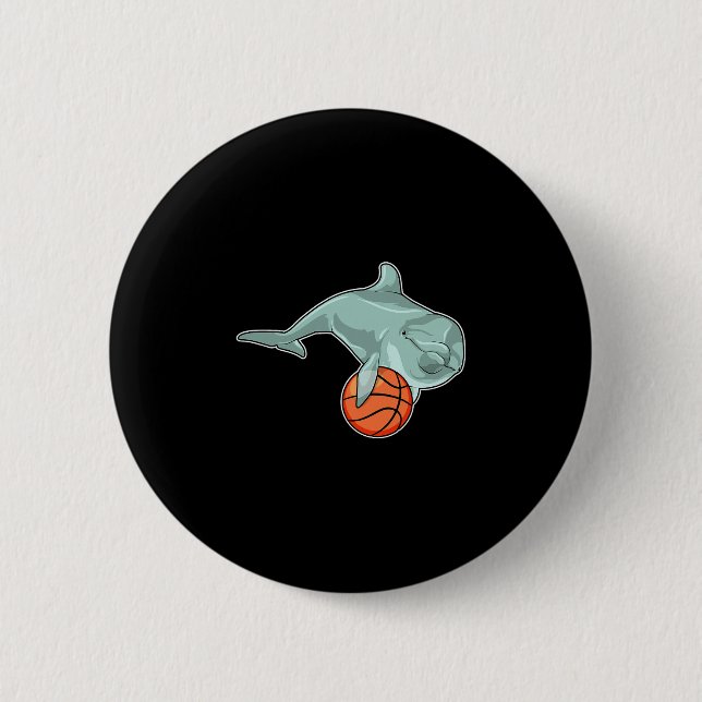 Dolphin Sketll Player Sketll Sports  Button (Vorderseite)