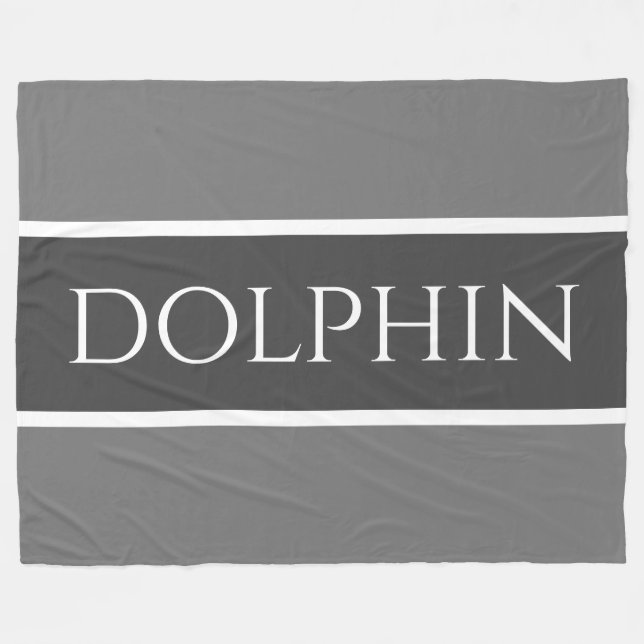 DOLPHIN Sleek Hübsch zwei Tone Graue Streifen Fleecedecke (Vorderseite (Horizontal))