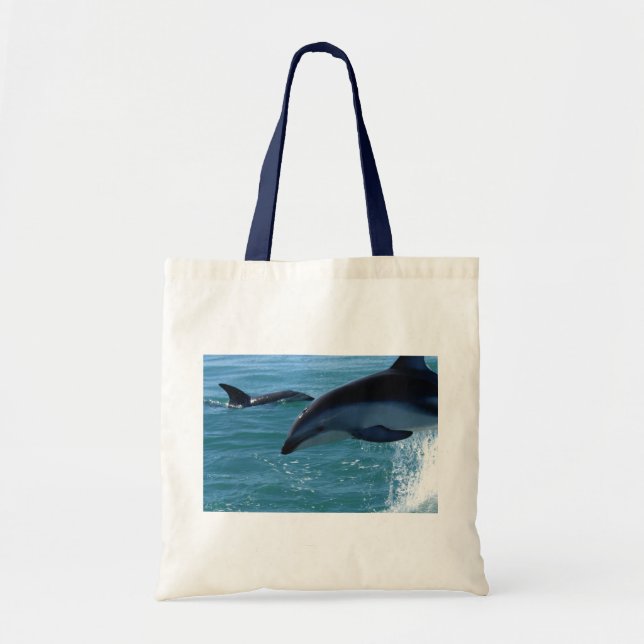 Dolphin Splash Destiny Beach Nature Tragetasche (Vorne)