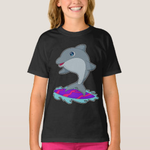 Dolphin Surfboard T-Shirt