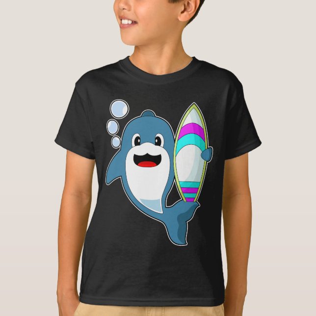 Dolphin Surfboard T-Shirt (Vorderseite)