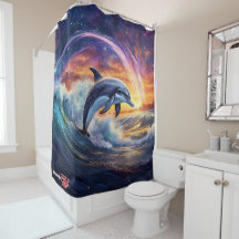 Dolphin Surfs Galaxy Design von Rich AMeN Gill