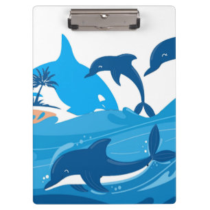 Dolphin Swim Clipboard Klemmbrett