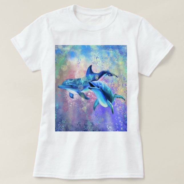 Dolphin T - Shirt Happy Family (Design vorne)