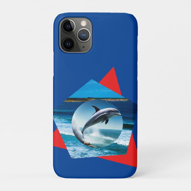 Dolphin-Tanzen auf den Wellen, Case-Mate iPhone Hülle (Rückseite)