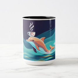 Dolphin-Tasse Zweifarbige Tasse