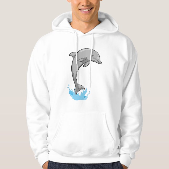 Dolphin über Wasser Hoodie (Vorderseite)