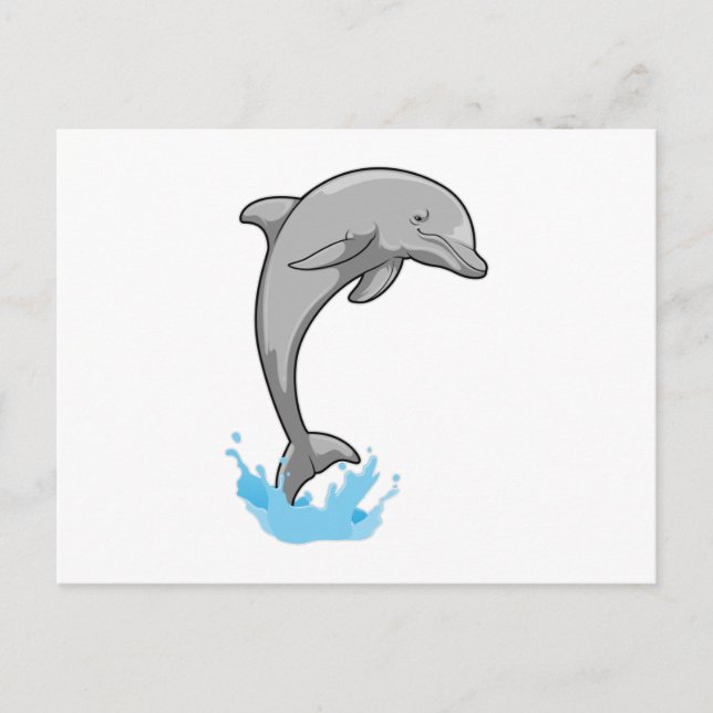 Dolphin über Wasser Postkarte (Vorderseite)