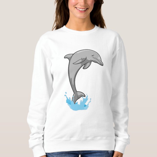 Dolphin über Wasser Sweatshirt (Vorderseite)