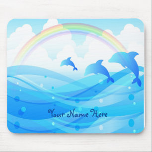 Dolphin und Rainbow Personalisiert Mouse Pad Mousepad