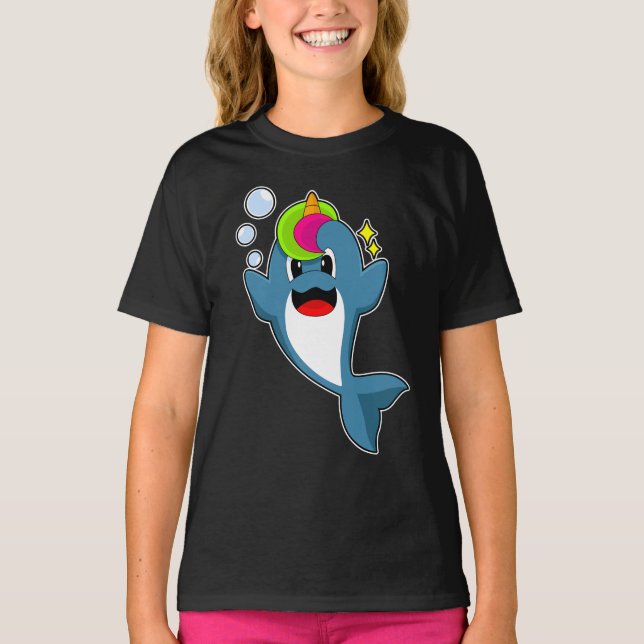 Dolphin Unicorn T-Shirt (Vorderseite)