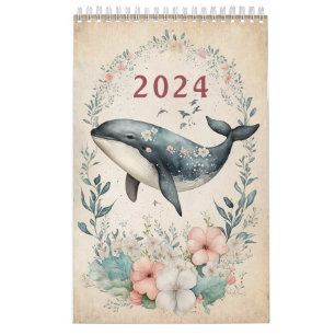 DOLPHIN UNTER DEM KALENDER DES MEERESFLORALLEN KOR