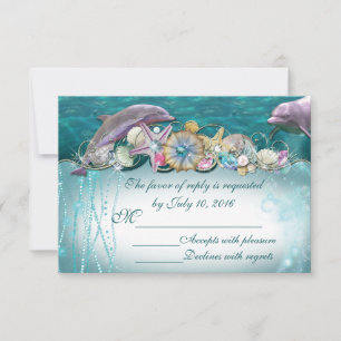 Dolphin unter dem Meer Beifangkarten RSVP Karte
