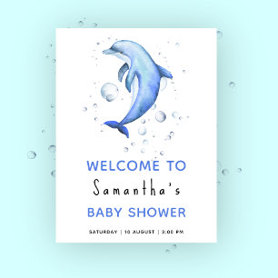 Dolphin unter der Meerwasserdusche Poster