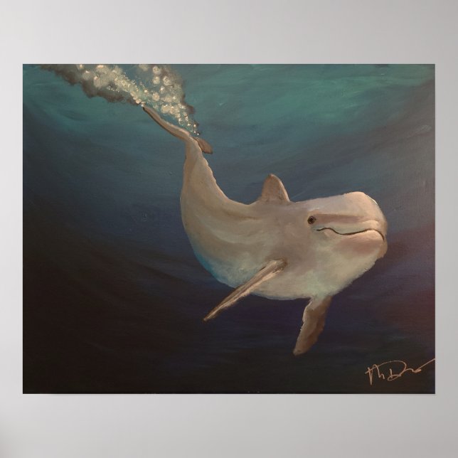 Dolphin unter Wasser Poster (Vorne)