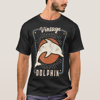 Dolphin Vintag Retro Klassische Tierart Liebe 1 T-Shirt