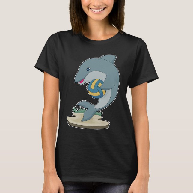 Dolphin Volleyball-Spieler Volleyball T-Shirt (Vorderseite)
