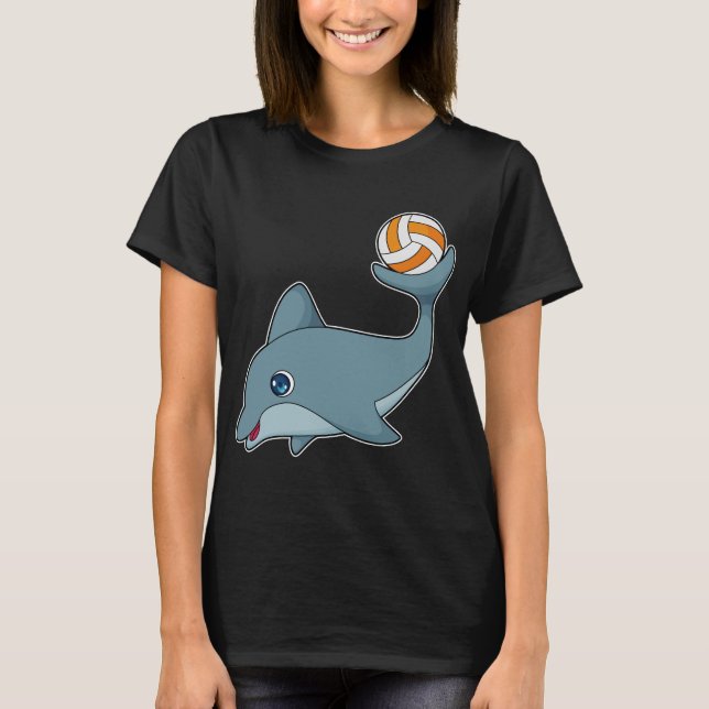 Dolphin Volleyball-Spieler Volleyball T-Shirt (Vorderseite)