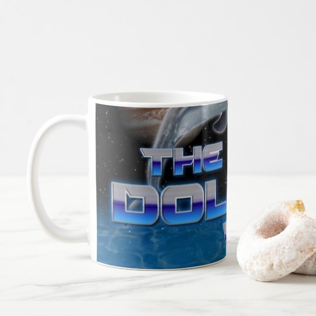 Dolphin Wars Coffee Cup Kaffeetasse (Mit Donut)
