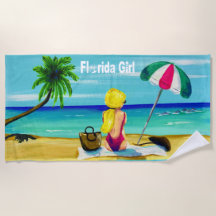 Dolphin Watchin Strandtuch von Florida Girl