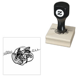 Dolphin wave gummistempel