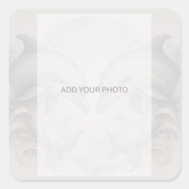 Dolphin Wedding Foto Quadratischer Aufkleber