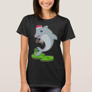 Dolphin Weihnachten Zuckerrohr T-Shirt