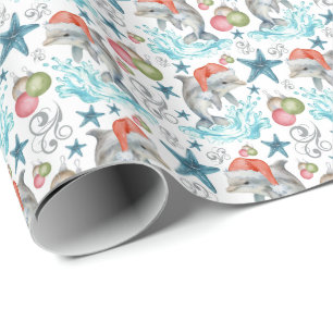 Dolphin Weihnachtswrapping Paper Geschenkpapier