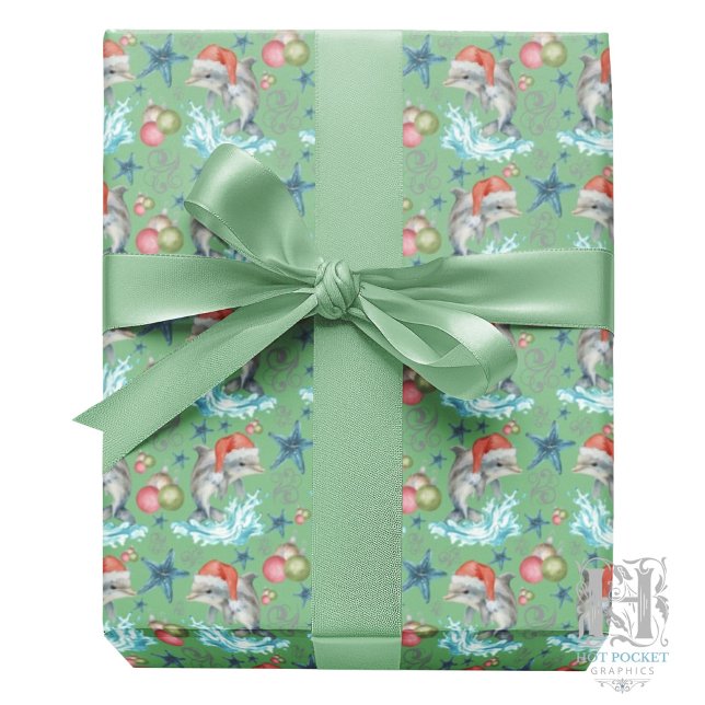 Dolphin Weihnachtswrapping Paper Geschenkpapier (Von Creator hochgeladen)