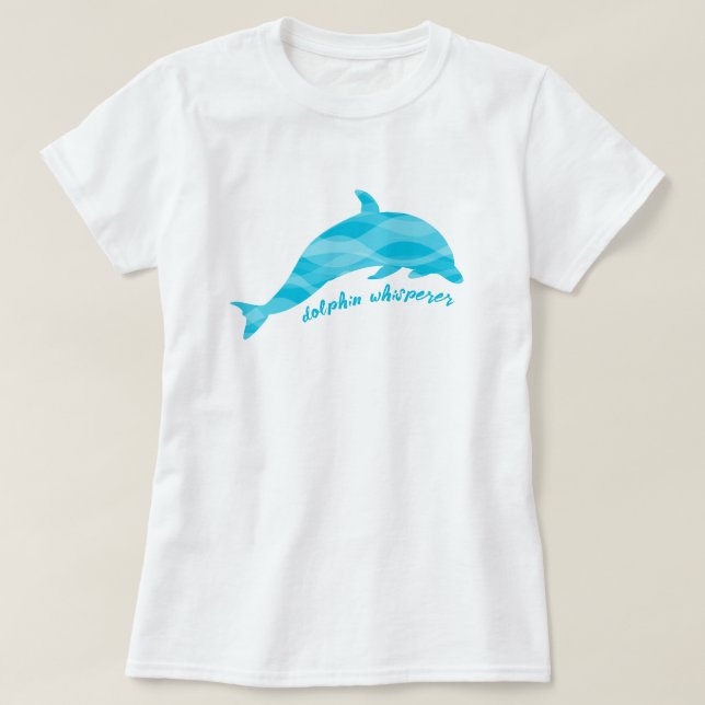 Dolphin Whisperer Blue Waves T-Shirt (Design vorne)