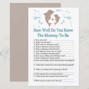 Dolphin Wie gut kennen Sie das Baby-Duschspiel?