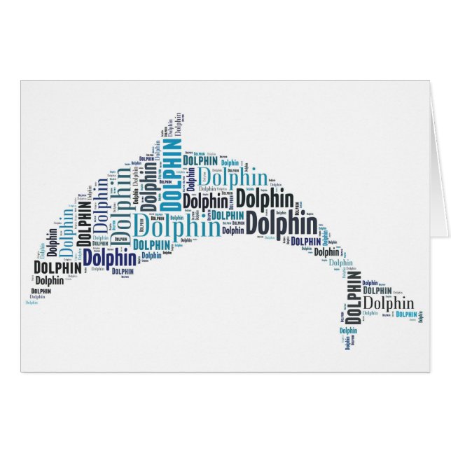 Dolphin Word Art (Vorderseite (Horizontal))