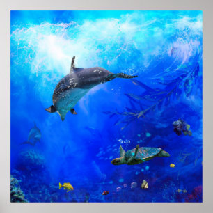 Dolphin World "WIND AUF DEM WASSER" Poster