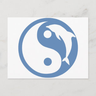 Dolphin Yin Yang Postkarte