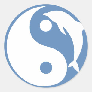 Dolphin Yin Yang Sticker