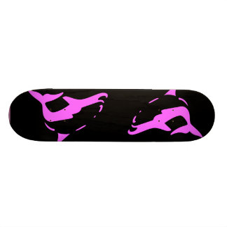 DOLPHINEN - Rosa und SCHWARZE Skateboarddecke Skateboard